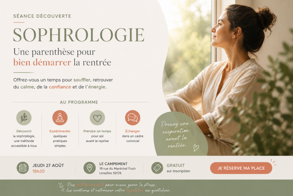 Une pause pour découvrir la sophrologie